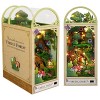 Pumpumly Kit De Coin De Livre à Faire Soi-Même – Serre-Livres Miniature en Forme De Forêt avec Lumière LED, Puzzle 3D en Bois