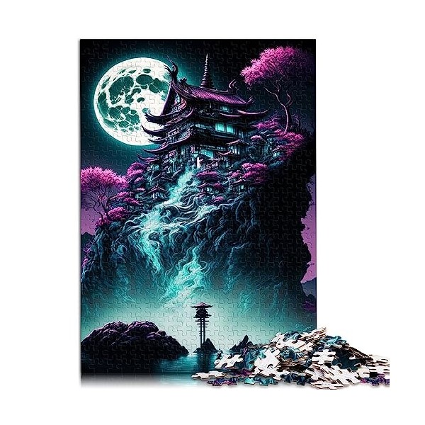 Sanctuaire Japonais 1000 pièces de Puzzle pour Adultes Puzzle en Bois Jeu Familial Anti-Stress Puzzle défi Difficile 19,7 x 2
