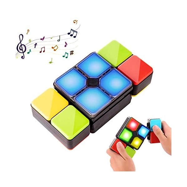 Pup Go Cube Magique électronique avec Musique et lumières colorées pour Adolescents et Enfants, Jeu de Puzzle Fantaisie, Joue