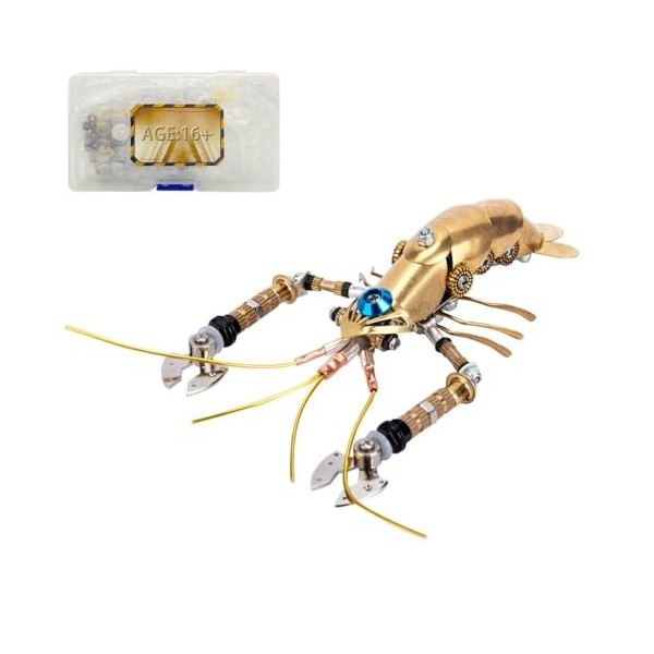 JEBU Kit de modèle 3D en métal pour adultes, puzzle 3D en métal à faire soi-même, modèle Manta, 100 pièces puzzle 3D à faire 