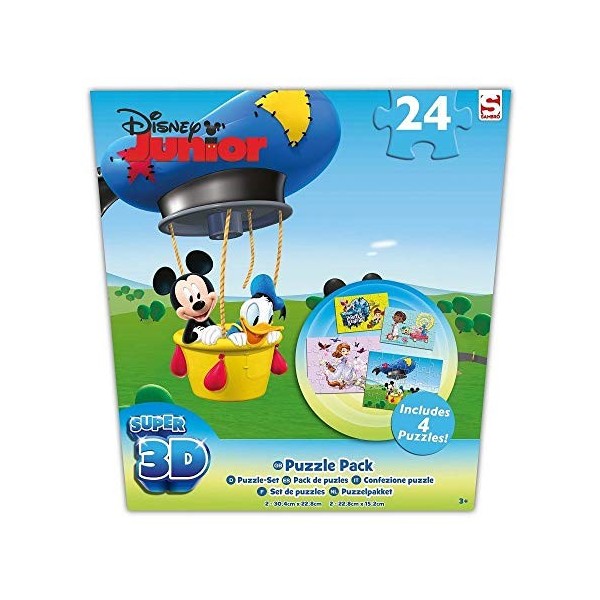 Sambro djr-5596 Disney Junior Super Puzzle 3D Lot de 4 