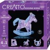 Kosmos- Cheval à Bascule Puzzle 3D DIY, 5700002003669, Argent Silver , Medium