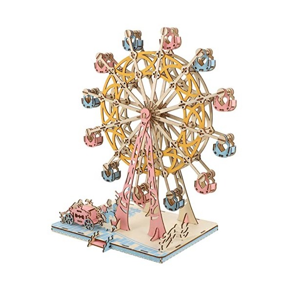 Toyvian 1 Jeu Puzzle 3D De La Grande Roue Modèle De Grande Roue Bricolage Mécanique Jouet Grande Roue Casse-tête Grande Roue 