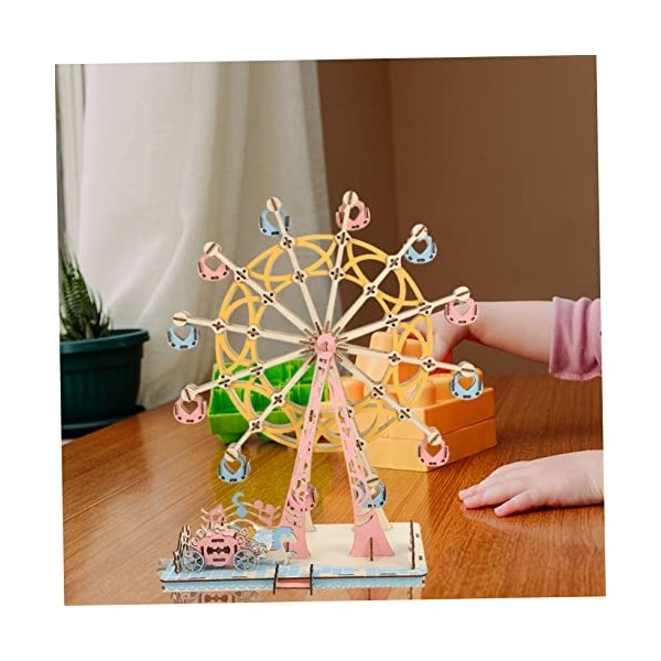 Toyvian 1 Jeu Puzzle 3D De La Grande Roue Modèle De Grande Roue Bricolage Mécanique Jouet Grande Roue Casse-tête Grande Roue 