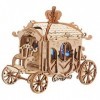 DIKACA 1 Pc Modèle De Voiture Chariot De Citrouille De Puzzle en Bois 3D Kits De Construction Mécanique 3D Bois Puzzle Voitur