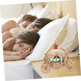 DIKACA 1 Pc Modèle De Voiture Chariot De Citrouille De Puzzle en Bois 3D Kits De Construction Mécanique 3D Bois Puzzle Voitur