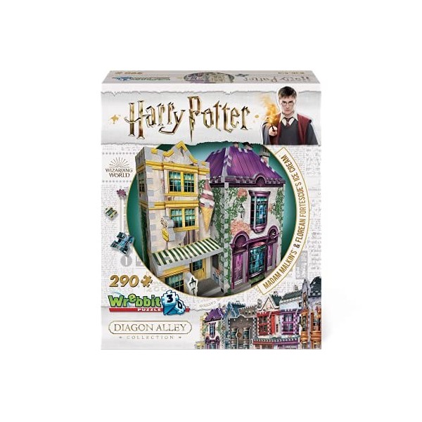 Wrebbit3D , Diagon Alley Collection: Madam Malkins & Florean Fortescues 290pc , 3D Puzzle , Ages 14+