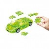 Herpa- Lamborghini Puzzle Fun 3D 80657065-Lamborghini Murciélago, Vert Transparent, 80657065