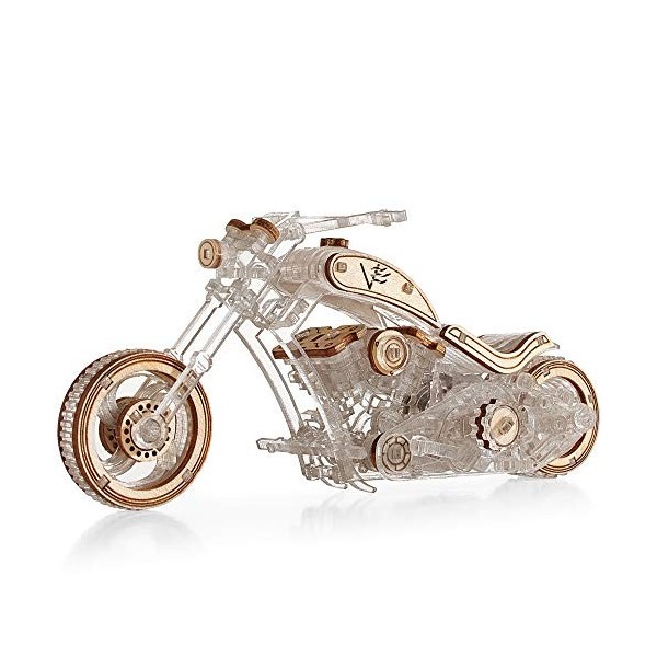 VETER Chopper-V1 Moto 3D Kit de construction en bois pour adultes et adolescents, sans colle, avec instructions et entraîneme