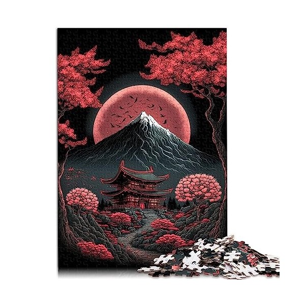 Sanctuaire Japonais 1000 pièces de Puzzle pour Adultes Puzzle en Bois Jeu Familial Anti-Stress Puzzle défi Difficile 19,7 x 2