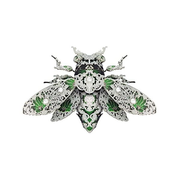 JoyMate Puzzle 3D en métal pour adultes Licorne de jade bleue 3D Puzzle mental Kit de modélisme Thème dinsectes Animal Mode 