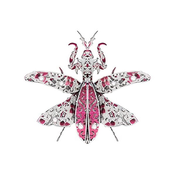 JoyMate Puzzle 3D en métal pour adultes Licorne de jade bleue 3D Puzzle mental Kit de modélisme Thème dinsectes Animal Mode 