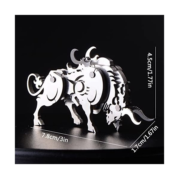 3D Metal Puzzle Vache Bricolage Assemblez Modèle Détachable Kit dacier Jigsaw pour Les Enfants Et Les Adultes