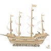 ifundom 1 Ensemble 3D Voile Puzzle Puzzles en Bois pour Adultes 3D Puzzles Jouets Adulte Bâtiment Nautique Bateau en Bois Mod