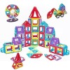 Theefun Blocs De Construction Magnétique, 100pcs Jeux de Construction Magnetique Blocs Aimantés pour Garçons et Filles Créati