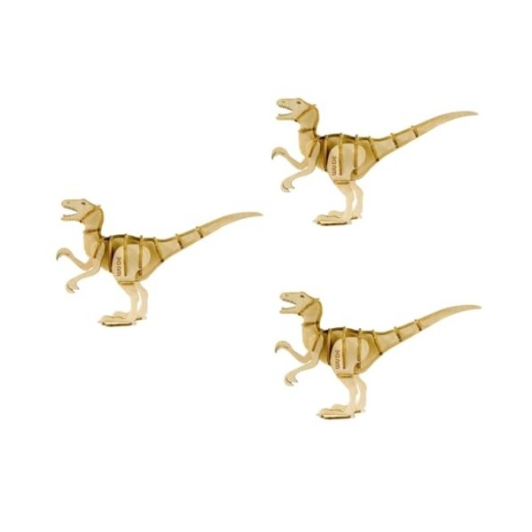 Abaodam 2 Pièces Bricolage Puzzle en Bois Jouets en Bois Dinosaure Puzzles Jouet en Bois Dinosaure Puzzle 3D en Bois Animal P