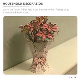 DIKACA 1 Jeu Fleur Tridimensionnelle Graffiti 3D Casse-tête 3D Maquettes pour Kit De Puzzle De Peinture Artisanale Puzzles 3D