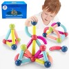 Luckynono Ensemble de Boule magnétique, Boule et Baguette Magique Jouets éducatifs de Blocs de Construction colorés,Jouets à 