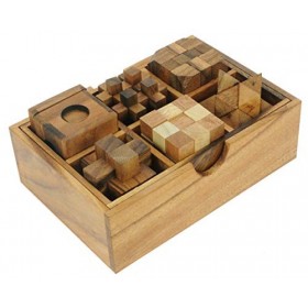 Casse-tête en Bois 3D de Namesakes® x6 - Jeux de réflexion sur Le IQ - Défi de Table Original - Cadeau Amusant pour Les Adu