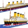 HYG Toys Titanic Micro Mini Building Blocks Set, 1860 pièces Titanic - Briques de modélisation - Puzzle 3D - Jouet éducatif -