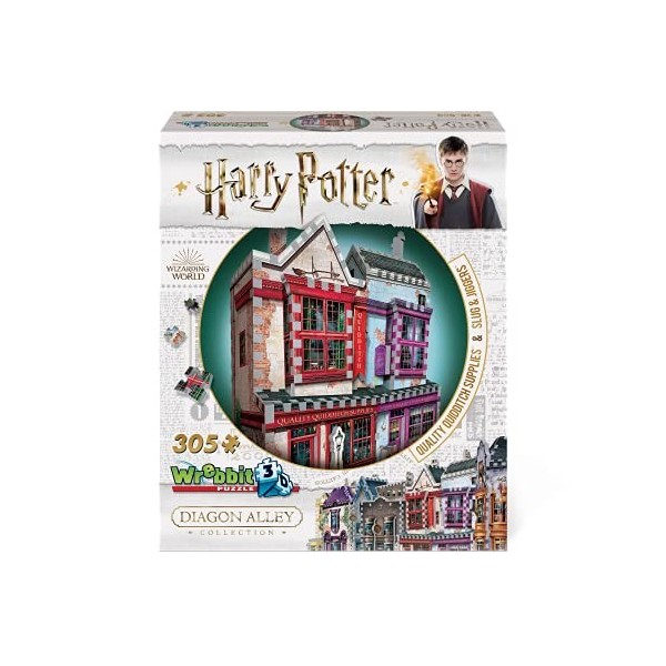 Wrebbit3D , Diagon Alley Collection: Quidditch Supplies & Slug & Jiggers 305pc , 3D Puzzle , Ages 14+