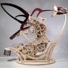 Sculpture en bois de colibri cinétique, Puzzle 3D Maquette en Bois a Construire, Kits de Modèles de Bricolage Construction Jo