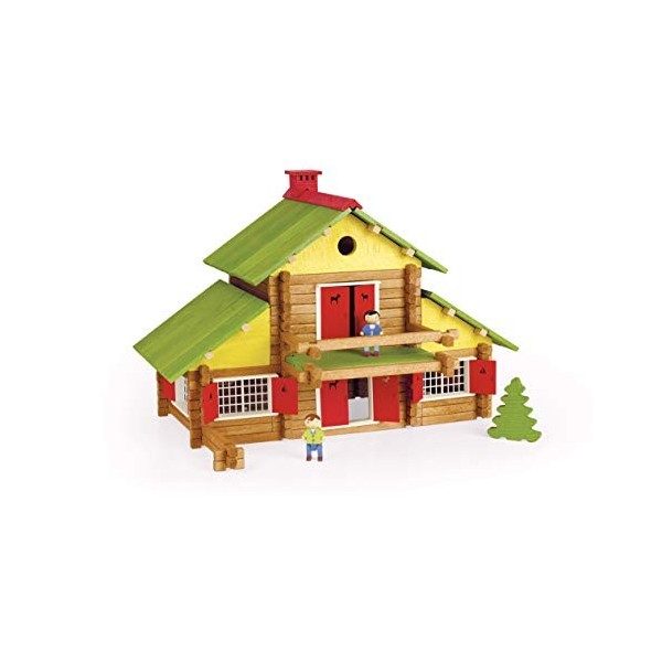 Jeujura - 8004- Jeux de Construction-Mon Chalet en Bois 5 ans- 175 Pieces