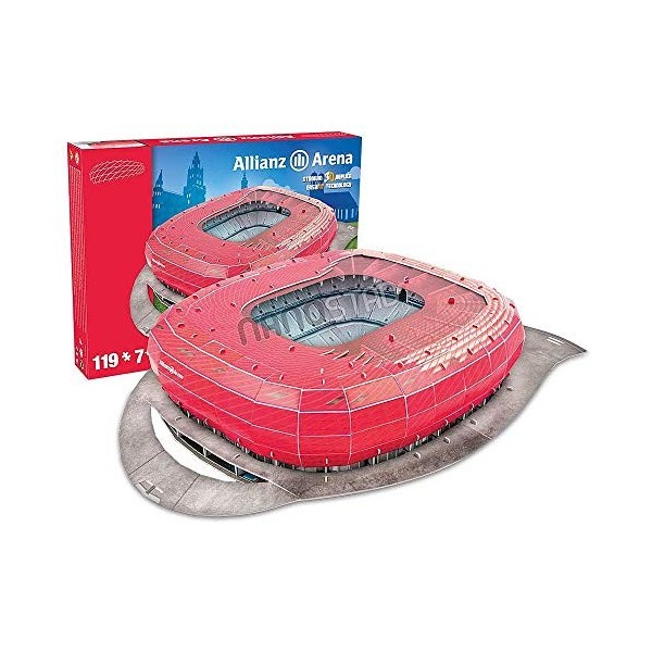 Giochi Preziosi 70002121 Stadion 3D Puzzle Allianz Arena rot