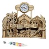 lembrd Puzzles en Bois 3D modèles dusine du Père Noël,Jouet éducatif Construction modèles en Bois 3D - Casse-tête Casse-tête