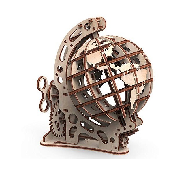 Mr. Playwood Puzzle 3D Globe en bois - Kit de modélisme - Jeu de réflexion - Jouet éducatif - Kit de modélisme en bois - Pour