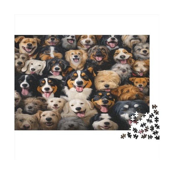 All The DogsPuzzle Adulte 1000 Pièces Famille Puzzle Classique Kit De Bricolage 3D Puzzle Puzzle Jouet en Bois Cadeau Unique 