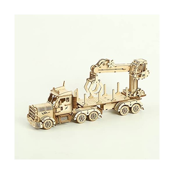 Cuteefun Maquette en Bois a Construire Camion Citerne, Puzzle 3D Bois, Jeu de Construction en Bois Adulte, Cadeaux pour Garço