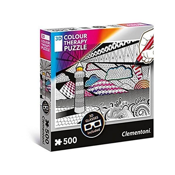 Clementoni - 35052 - 3D Colour Therapy Puzzle - Latarnia - 500 - Pièces