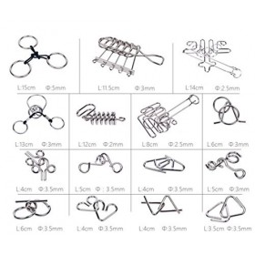 Joyeee 30 Pièces Casse-Tête-Métal en Réflexion IQ Jouets de renseignement Puzzle 3D Jouet Cadeau pour Adulte Enfant