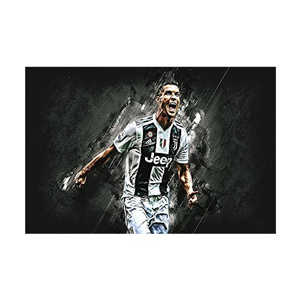 YANCONG Puzzles Classiques 500 Pièces, Puzzle 3D, Star du Sport De Football-Ronaldo