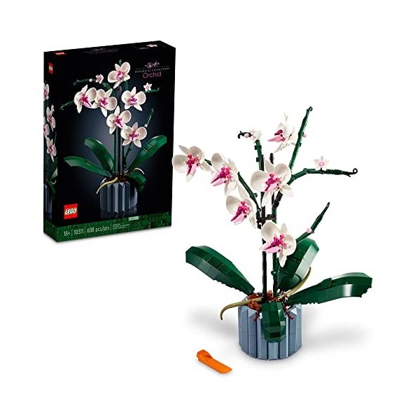 LEGO Orchid 10311 Plant Decor Building Set for Adults. Build an Orchid Display Piece for The Home or Office 608 Pieces 