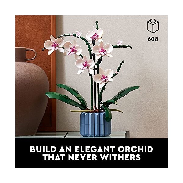 LEGO Orchid 10311 Plant Decor Building Set for Adults. Build an Orchid Display Piece for The Home or Office 608 Pieces 