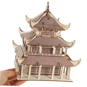 VALICLUD 1 Jeu Construire Un Puzzle 3D Casse-tête Kit De Puzzle De Construction De Lancien Bâtiment À Soi- Contreplaqué Brico