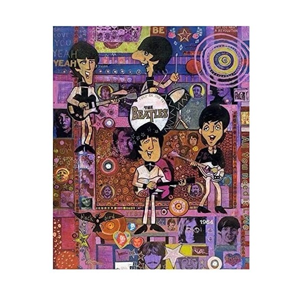 JYSHC Puzzles 1000 Pièces Assemblage en Bois Image Beatles Rock Band Affiche Adultes Jeux Jouets Éducatifs Fd474Kq