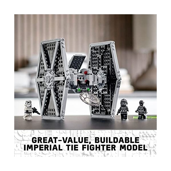 LEGO Star Wars Imperial TIE Fighter 75300 Building Kit. Awesome Construction Toy for Creative Kids, New 2021 432 Pieces 
