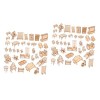 ifundom 1 Ensemble De 34 Puzzles pour Enfants Décoration De Meubles Jouet Éducatif Accessoires De Meubles Assemblés Puzzle 3D