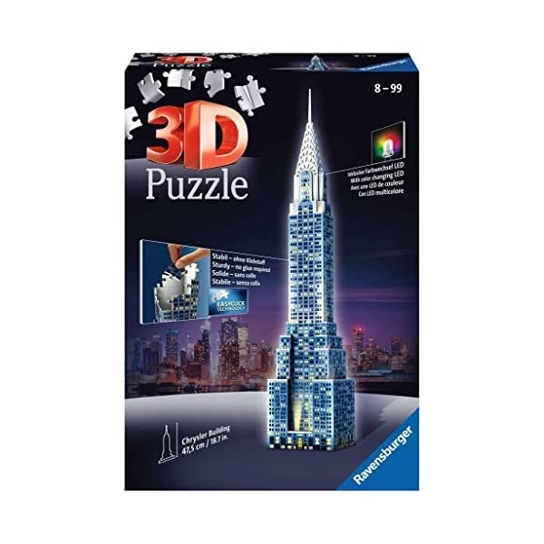 Ravensburger - Puzzle 3D - Building - Chrysler Building illuminé - 12595