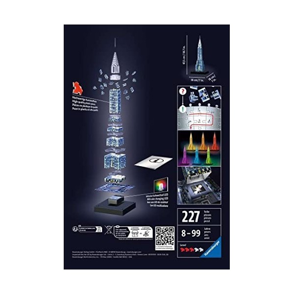 Ravensburger - Puzzle 3D - Building - Chrysler Building illuminé - 12595