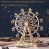 Rolife Puzzle en Bois 3D La Grande Roue Boîte à Musique Maquettes en Bois à Construire Kit de Bricolage Cadeaux de Noël pour 