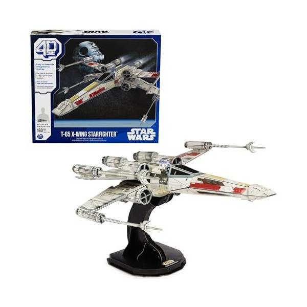 4D BUILD - Puzzle 3D STAR WARS - Maquette Star Wars 160 Pièces - X-Wing Inspiré de la Saga - Puzzle Adulte et Jeu de Construc