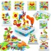 Jouet Enfant 3 Ans Jeux de Société STEM Kit Mosaique Puzzle 3D Construction 223 Pcs Educatif pour Bricolage Jouet Fille Garco