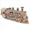 ACROPAQ - Kit Puzzle 3D Bois Horloge Train - Maquette à Construire - Modèles mécaniques pour Adultes - Pas Besoin de Colle - 