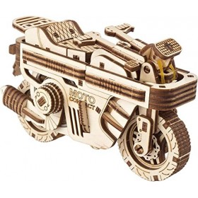 UGEARS Puzzle 3D Moto Miniature - Moto Compact Scooter Pliant Maquette en Bois à Construire Casse-tête Adulte et Enfants - DI
