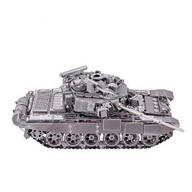 Piececool Kit de modélisme en métal 3D pour adultes – Char russe T-90A Puzzle 3D en métal idéal pour Noël et le Nouvel An pou