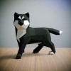 Shiba INU Noir，Yona DIY Papercraft kit, Chien de papier, Décoration，Décoration dintérieur, trophée de papier, cadeau, Origam